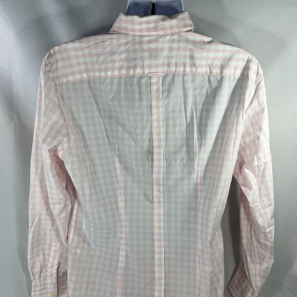 PAUL SMITH BUTTON DOWN LONG SLEEVE SHIRT MENS LARGE PINK WHITE CHECK COLLARED - Picture 9 of 13